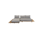 Cane-line Sticks platform, sofa w/ chaise lounge
