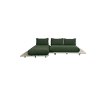 Cane-line Sticks platform, sofa w/ chaise lounge