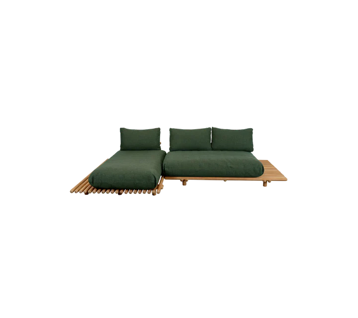 Cane-line Sticks platform, sofa w/ chaise lounge