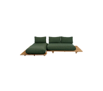 Cane-line Sticks platform, sofa w/ chaise lounge