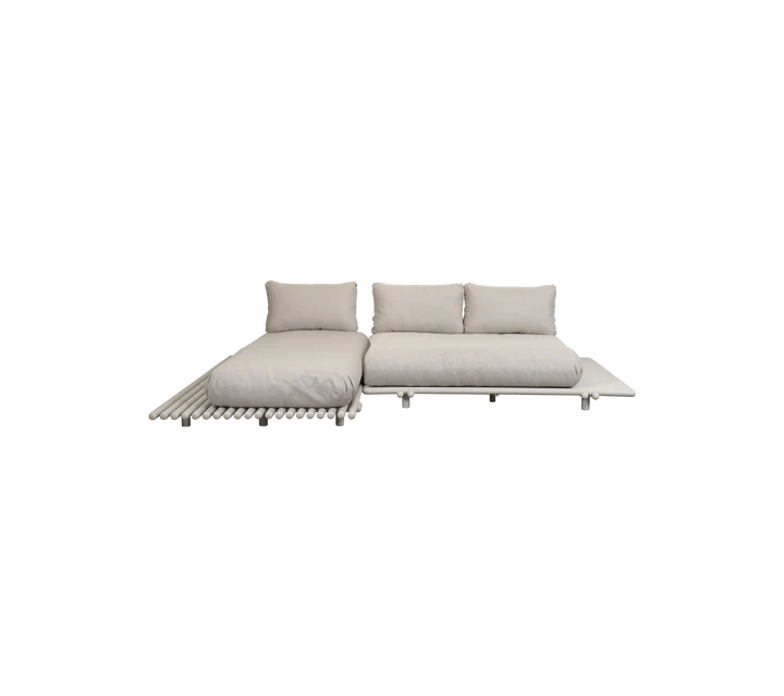 Cane-line Sticks platform, sofa w/ chaise lounge