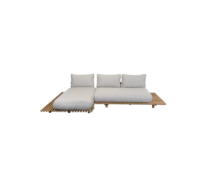 Cane-line Sticks platform, sofa w/ chaise lounge