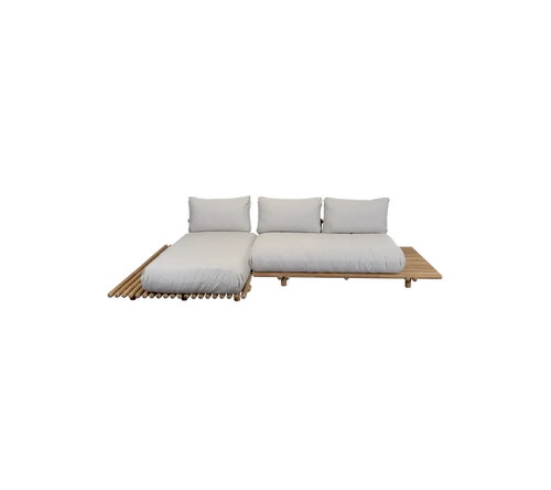 Cane-line Sticks platform, sofa w/ chaise lounge