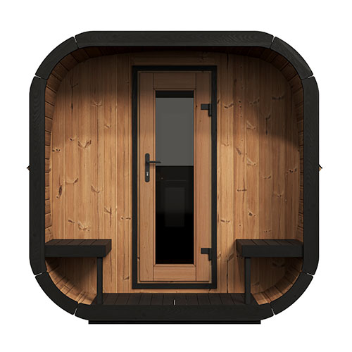 SaunaLife Model CL12GCP Cube-Series Outdoor Home Sauna Suite Kit, Up to 8 Persons
