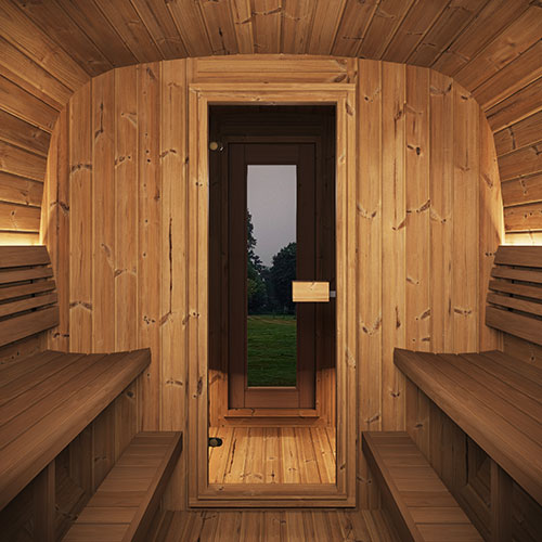 SaunaLife Model CL12GCP Cube-Series Outdoor Home Sauna Suite Kit, Up to 8 Persons