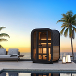SaunaLife Model CL3G Cube-Series Outdoor Home Sauna Kit, Up to 2 Persons