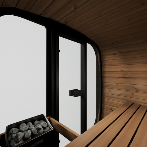 SaunaLife Model CL4G Cube-Series Outdoor Home Sauna Kit, Up to 3 Persons