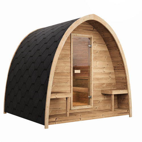 SaunaLife Model G3 Outdoor Home Sauna Kit Garden-Series Outdoor Home Sauna Kit, Up to 6 Persons