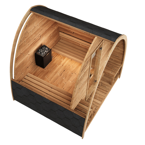 SaunaLife Model G3 Outdoor Home Sauna Kit Garden-Series Outdoor Home Sauna Kit, Up to 6 Persons