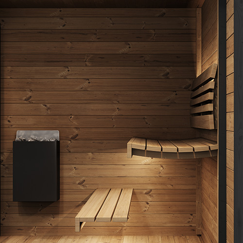 SaunaLife GL6 Outdoor Sauna Kit Garden Luxury-Series Outdoor DIY Sauna Kit, Thermo-Spruce, up to 6 Persons