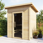 SaunaLife Model G2 Outdoor Home Sauna Kit Garden-Series Outdoor Home Sauna DIY Kit w/LED Light System, Up to 4 Persons