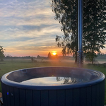 SaunaLife Model S4N Soak-Series Home Wood-Burning Hot Tub, Natural, Up to 6 Persons