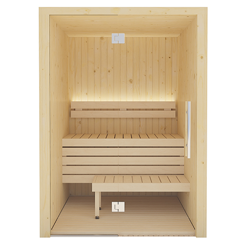 SaunaLife Model X2 XPERIENCE Series Indoor Sauna DIY Kit w/LED Light System, 1-2-Person, Spruce, 60