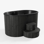 SaunaLife Model S2B 2-Person Cold/Hot Immersion Tub, Black
