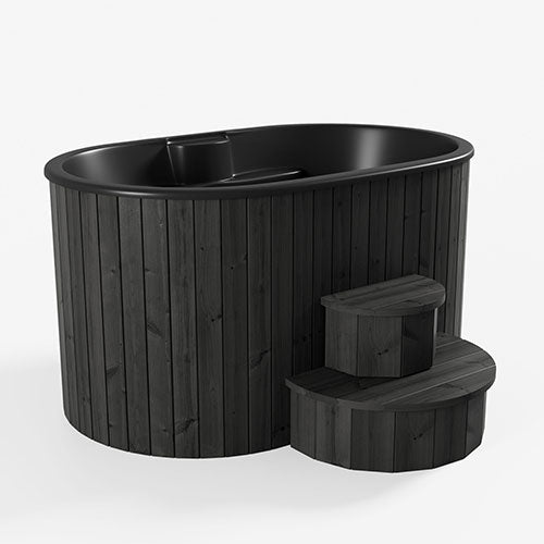 SaunaLife Model S2B 2-Person Cold/Hot Immersion Tub, Black