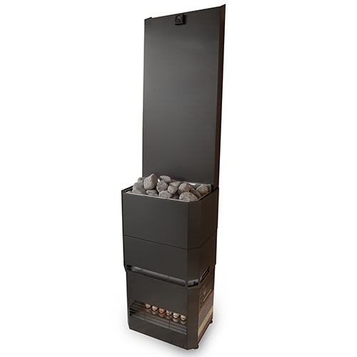 Saunum Air 7 Sauna Heater Air Series, 6.4kW Sauna Heater w/Climate Equalizer, Black