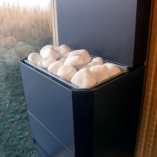 Saunum Air 5 Sauna Heater Air Series, 4.8kW Sauna Heater w/Climate Equalizer, Black