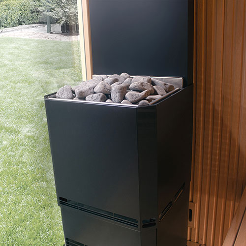 Saunum Air L 13 Sauna Heater Air Series, 13kW Sauna Heater w/Climate Equalizer, Black