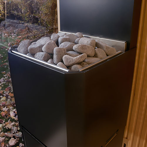 Saunum Air L 10 Sauna Heater Air Series, 9.8kW Sauna Heater w/Climate Equalizer, Black