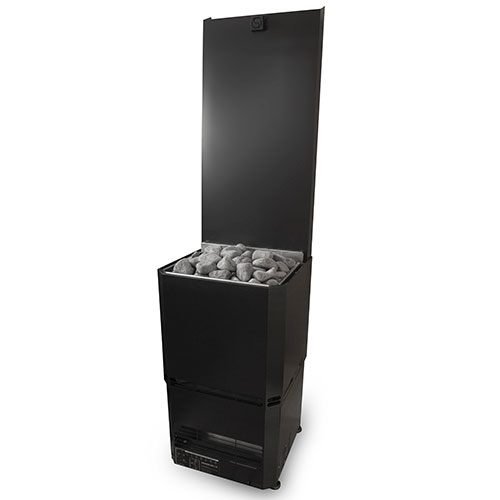 Saunum Air L 15 Sauna Heater Air Series, 15.2kW Sauna Heater w/Climate Equalizer, Black
