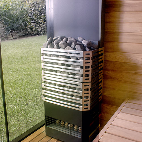 Saunum Air 5 Sauna Heater Air Series, 4.8kW Sauna Heater w/Climate Equalizer, Stainless