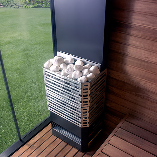Saunum Air 5 Sauna Heater Air Series, 4.8kW Sauna Heater w/Climate Equalizer, Stainless