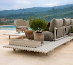 Cane-line Sticks platform, sofa w/ chaise lounge