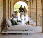 Cane-line Sticks platform, sofa w/ chaise lounge