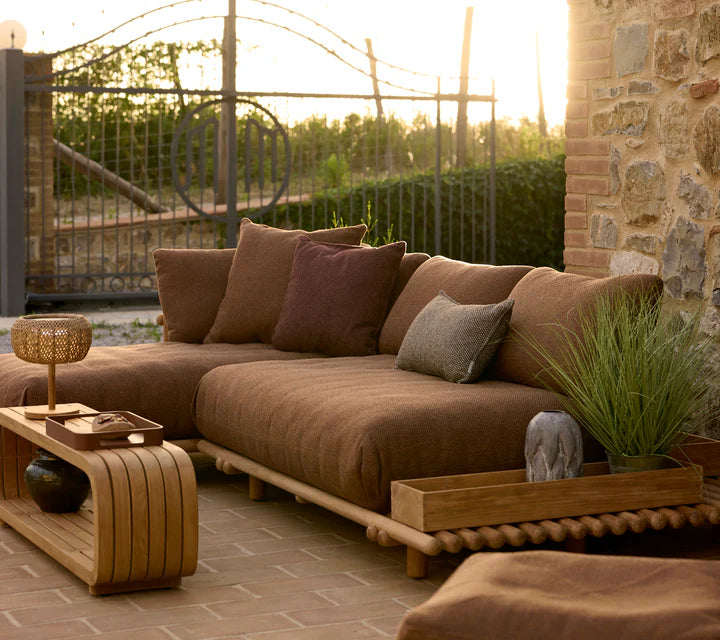 Cane-line Sticks platform, sofa w/ chaise lounge