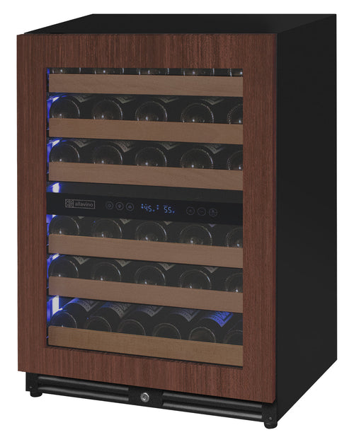 Allavino AO VSW5134D-2PRL Reserva Series 51 Bottle Dual Zone Built-in Luxury Wine Refrigerator with Panel Ready Overlay Door - Left Hinge