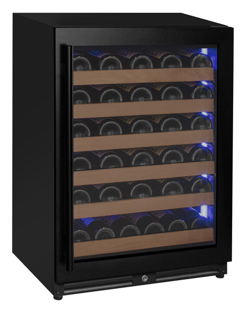 Allavino AO VSW5134S-1BR Reserva Series - 51 Bottle Single Zone Built-in Luxury Wine Refrigerator with Black Door - Right Hinge