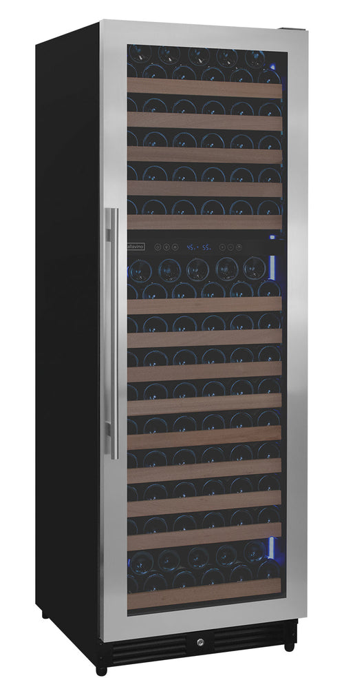 Allavino AO VSW71LD-2SR Reserva Series 172 Bottle Dual Zone Built-in Wine Refrigerator with Stainless Steel Door - Right Hinge