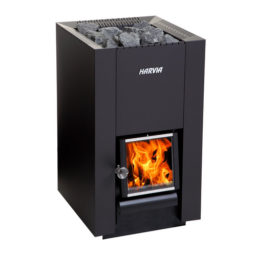 Harvia Linear 16 Black Linear Series, 17.9kW, Wood Sauna Stove