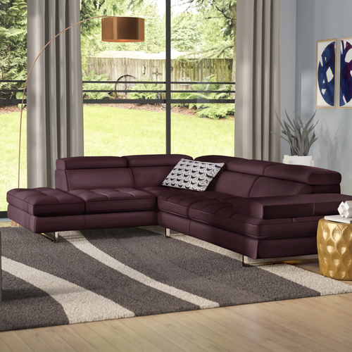 2-Piece Modern Upholstered Sectional Sofa with Chaise and Deep Seating Comfort