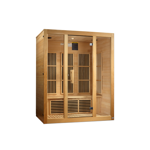 Dynamic Bellevue 3-Person FAR Infrared Sauna in Canadian Hemlock with Bluetooth Speakers