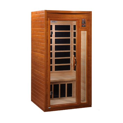 Dynamic Barcelona 1-Person FAR Infrared Sauna with Bluetooth & Canadian Hemlock Wood