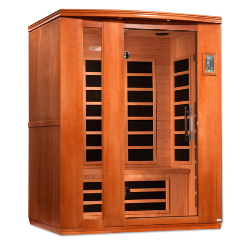 Dynamic Lugano 3-Person FAR Infrared Sauna with Bluetooth, Remote Control & Canadian Hemlock Construction