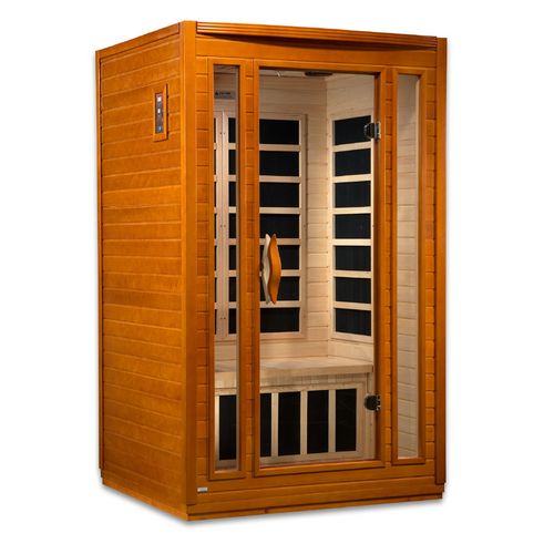 Dynamic 2-Person FAR Infrared Sauna in Canadian Hemlock with Bluetooth Audio & Chromotherapy Lighting
