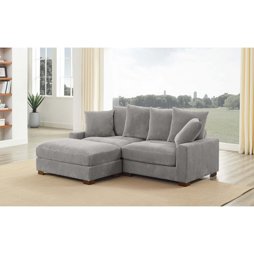 Arzelia 3-Piece Modular Corduroy Sectional Sofa