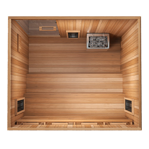 Finnmark FD-5 4-Person Home Sauna with Infrared & Traditional Heat 72