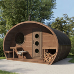 SaunaLife Model G11 Outdoor Home Sauna Kit Garden-Series Outdoor Home Sauna Kit -2 Room Sauna - Up to 8 Persons