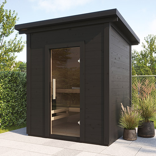SaunaLife Model G2 Outdoor Home Sauna Kit Garden-Series Outdoor Home Sauna DIY Kit w/LED Light System, Up to 4 Persons