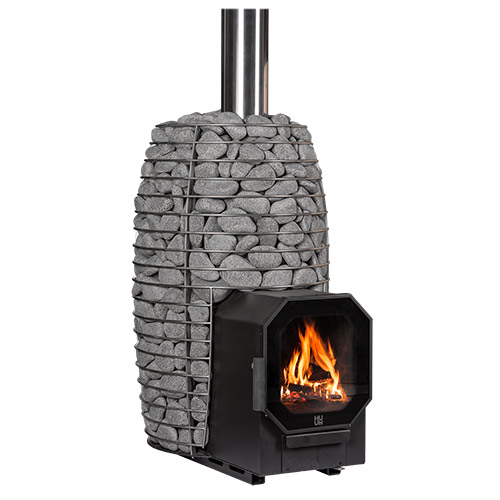 HUUM HIVE FLOW LS Wood-Burning Sauna Stove w/ Firebox Extension, 9.8kW