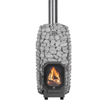 HUUM HIVE FLOW MINI LS Wood-Burning Sauna Stove w/ Firebox Extension, 8.5kW