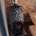 HUUM HIVE FLOW LS Wood-Burning Sauna Stove w/ Firebox Extension, 9.8kW