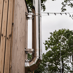 HUUM THRU-WALL BACKSIDE CONNECTION CHIMNEY Sauna Wood Stove Chimney Set, Thru-Wall Backside Connection