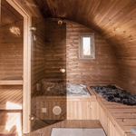 SaunaLife Model G11 Outdoor Home Sauna Kit Garden-Series Outdoor Home Sauna Kit -2 Room Sauna - Up to 8 Persons