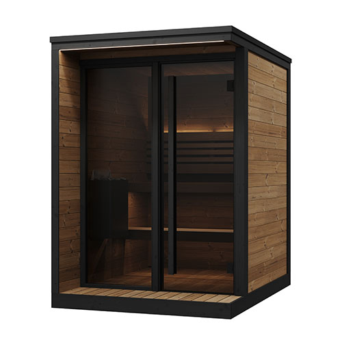 SaunaLife GL4 Outdoor Sauna Kit Garden Luxury-Series Outdoor DIY Sauna Kit, Thermo-Spruce, up to 4 Persons