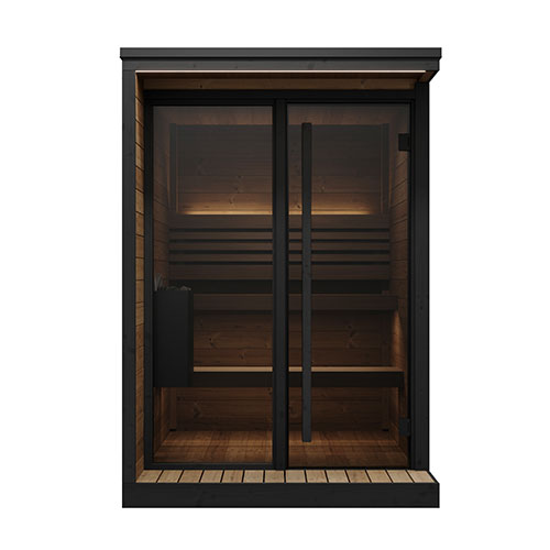 SaunaLife GL4 Outdoor Sauna Kit Garden Luxury-Series Outdoor DIY Sauna Kit, Thermo-Spruce, up to 4 Persons
