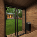 SaunaLife GL4 Outdoor Sauna Kit Garden Luxury-Series Outdoor DIY Sauna Kit, Thermo-Spruce, up to 4 Persons